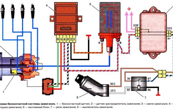 Схема бесконтактной системы