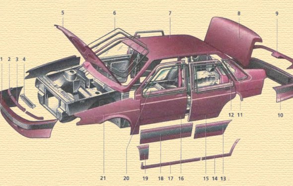 Кузов ваз 2115 схема